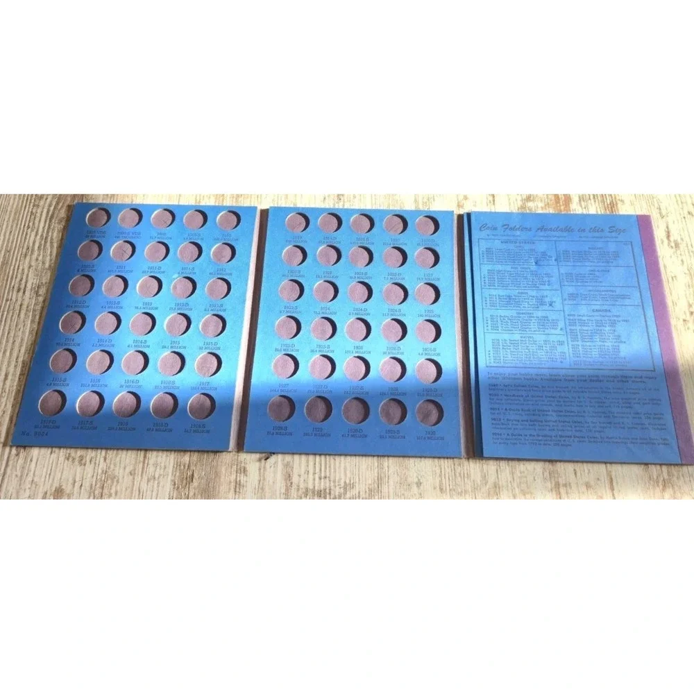 Whitman Lincoln Cent Coin Folder 1909-1940 No 1 Empty Album 9004 Blue Vintage